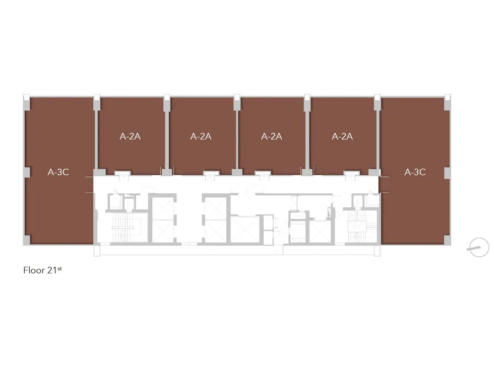 แผนผังของแต่ละชั้น อาคาร A ชั้น 21
