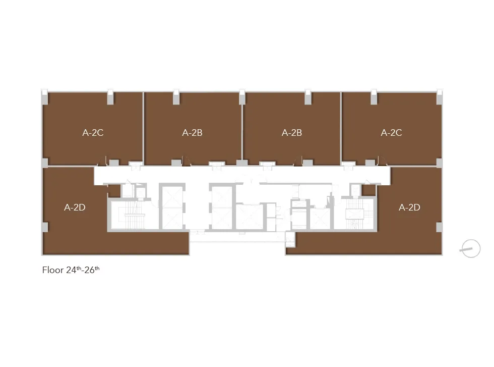 แผนผังของแต่ละชั้น อาคาร A ชั้น 24-26