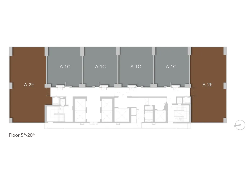 แผนผังของแต่ละชั้น อาคาร A ชั้น 5-20