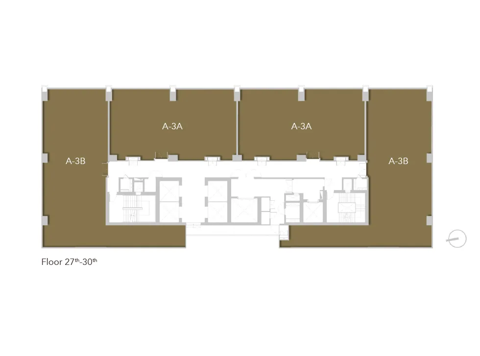 แผนผังของแต่ละชั้น อาคาร A ชั้น 27-30