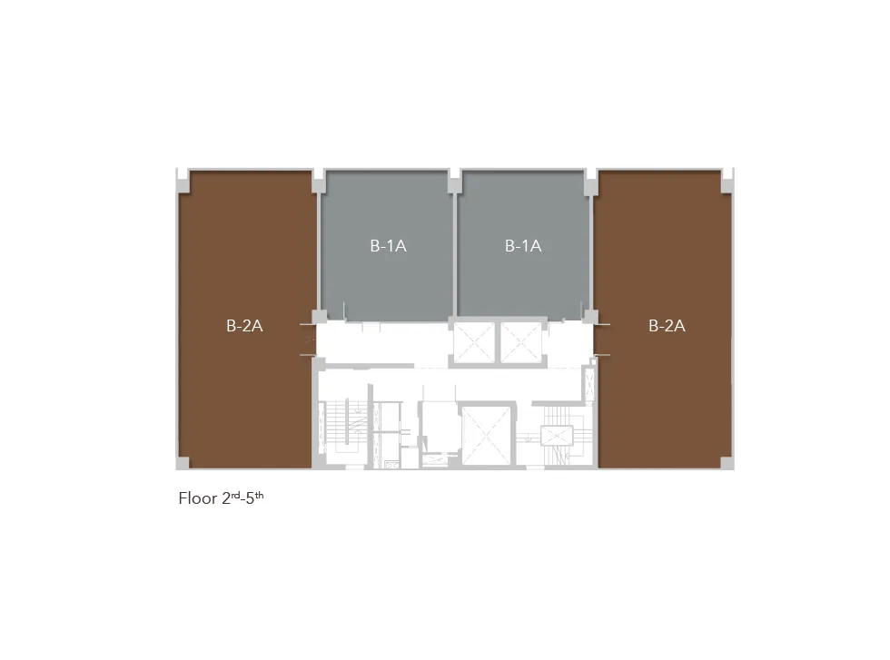 แผนผังของแต่ละชั้น อาคาร B ชั้น 2-5
